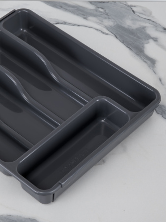 Раздвижной лоток для столовых приборов ST VANPLAST 36 х 30,3-52,5 х 5,5 см