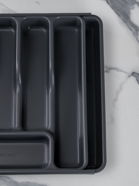Раздвижной лоток для столовых приборов ST VANPLAST 36 х 30,3-52,5 х 5,5 см